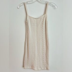 Zara cream sweater mini dress